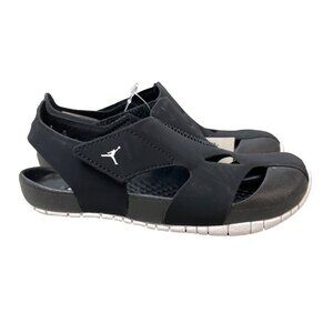Jordan Youth Boy's Black Flare Sandals Sz 10C - New